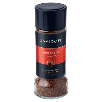 Instant kávé, 100 g, üveges, DAVIDOFF "Rich Aroma"