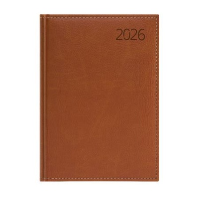 Naptár, tervező, A5, napi, műbőr, TOPTIMER, "Business", barna
