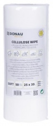 Törlőkendő, univerzális, 50 db, 25x39 cm, DONAU "Home", fehér