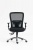 Irodai szék, karfás, fekete szövetborítás, feszített hálós háttámla, fekete lábkereszt, MAYAH "HD", fekete